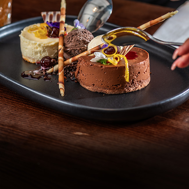 Dessert menu at The Kingfisher