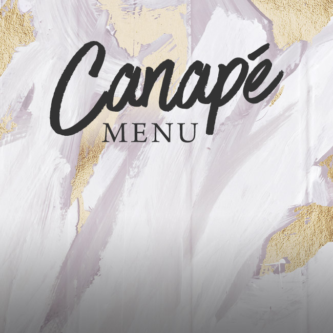 Canapé menu at The Kingfisher